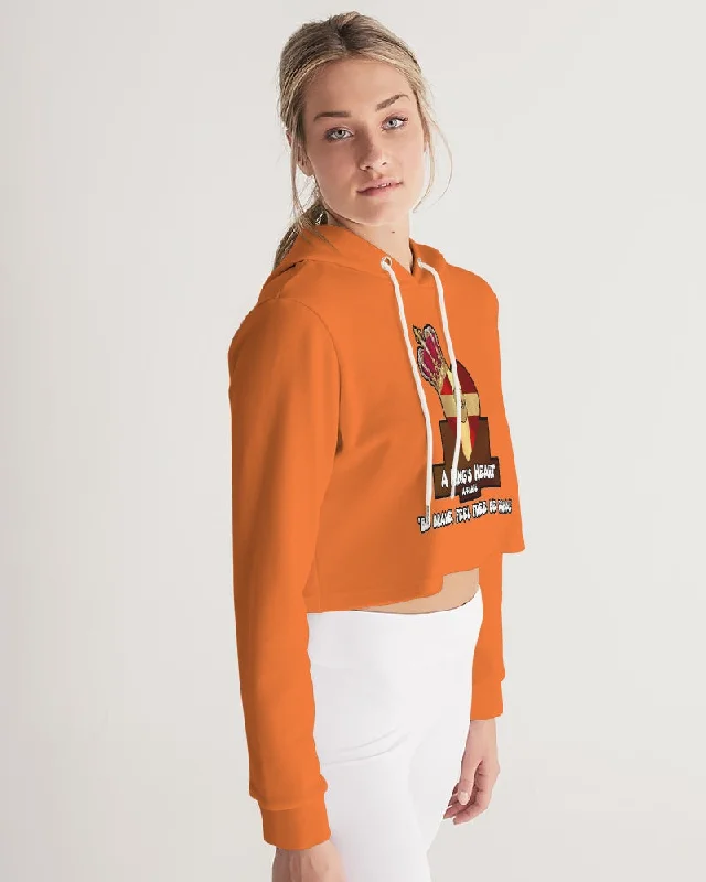 AKH Orange Women's Cropped Hoodie