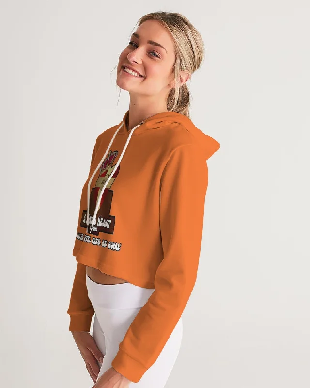 AKH Orange Women's Cropped Hoodie