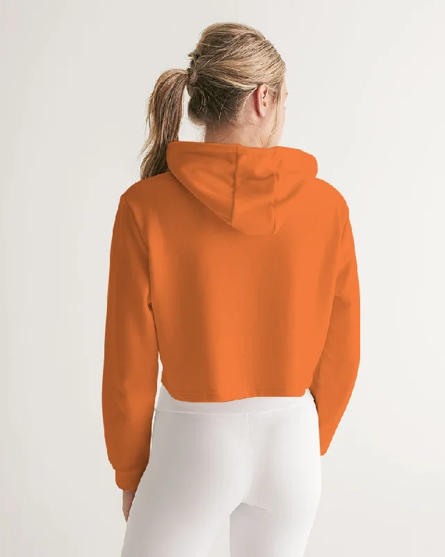 AKH Orange Women's Cropped Hoodie