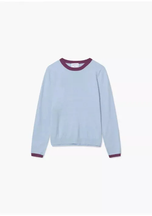 Compania Fantastica Blue Contrasting Trim Knit Jumper