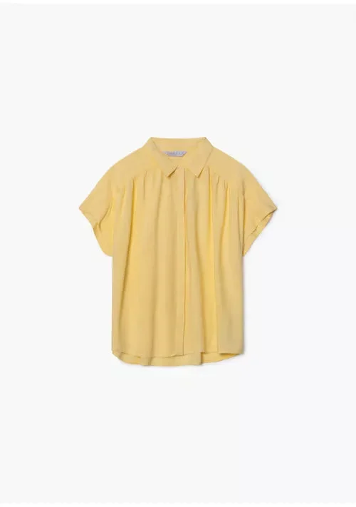 Compania Fantastica Yellow Dropped Sleeve Blouse