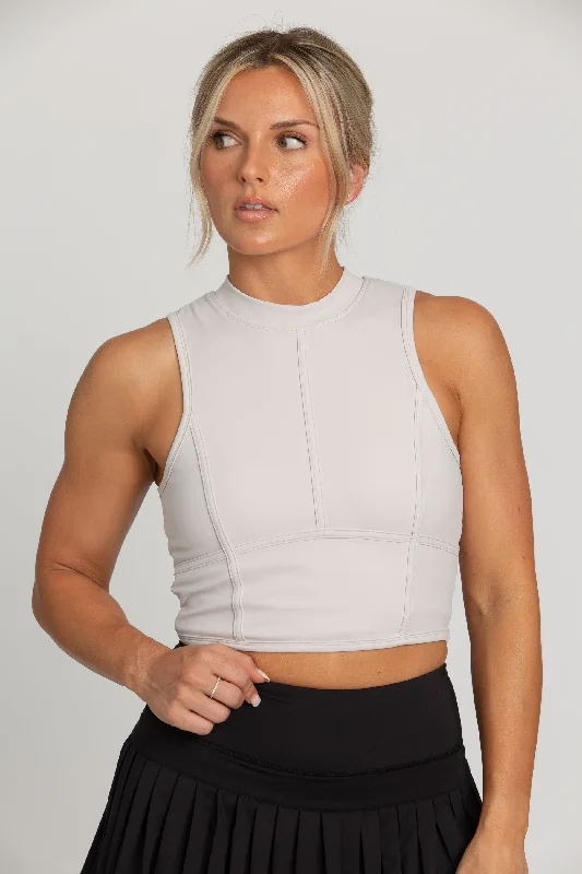 Smoke Sleeveless Crop Top