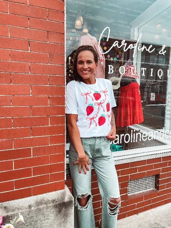 Strawberry and Bows Short Sleeve Tee