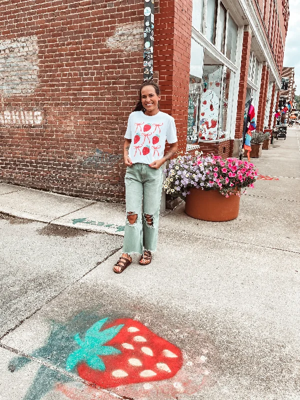 Strawberry and Bows Short Sleeve Tee