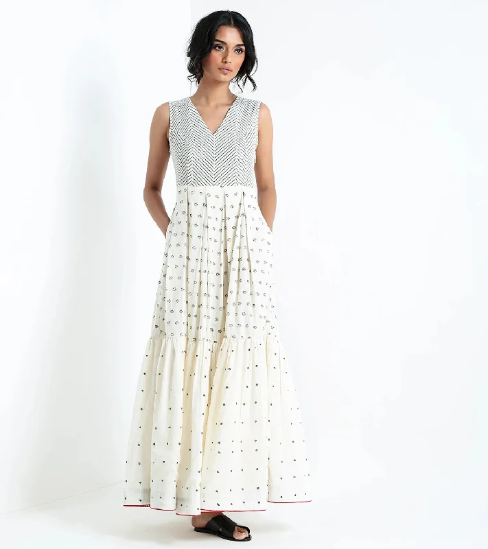 Flare & tiered maxi dress