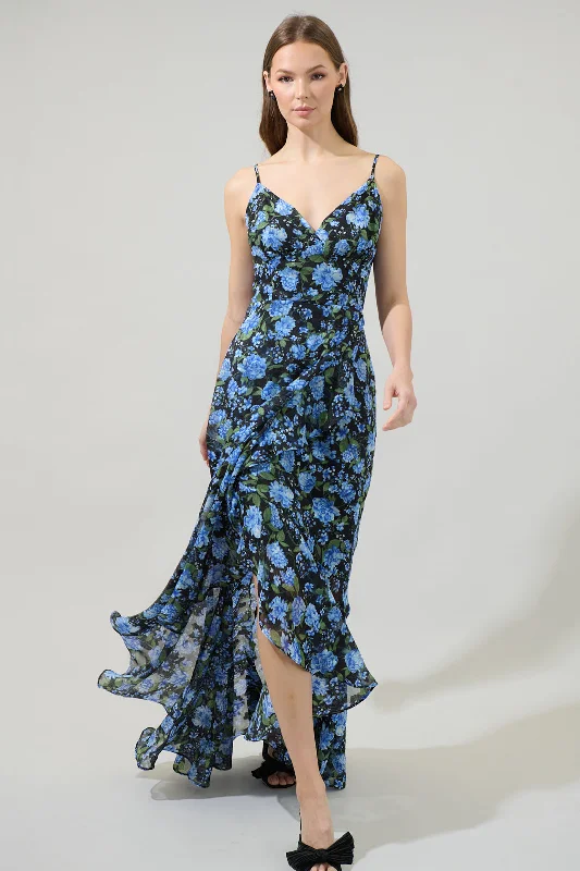 Lyssa Floral Doris Ruffle Maxi Dress