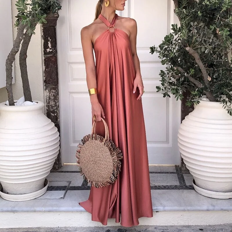 FashionSierra - Off Shoulder Hollow Out Backless Maxi Dress