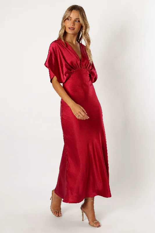 Ricki Maxi Dress - Ruby Wine