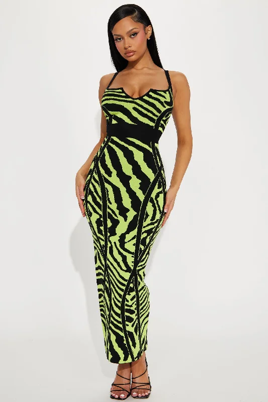 Wild Thing Maxi Dress - Lime