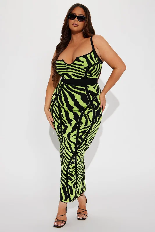 Wild Thing Maxi Dress - Lime